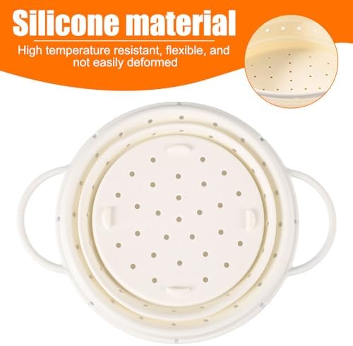 Collapsible Colander, Silicone Food Strainer with Handles Foldable
