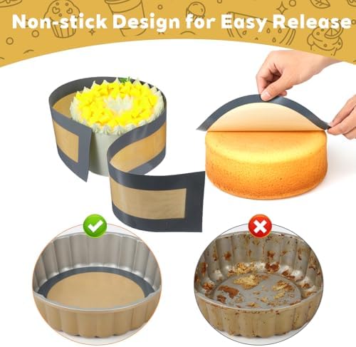 4 Set Silicone Baking Mats for Springform Pans