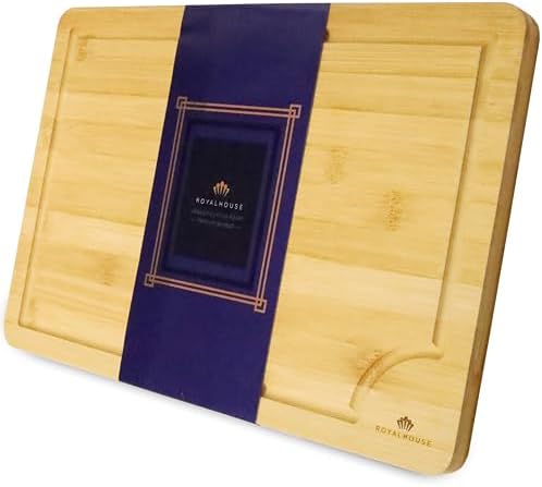 Large Cutting Board, 15x10x0.5 Bamboo Cutting Boards for Kitchen
