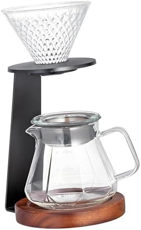 Stylish Coffee Dripper Set with Metal Stand for Pouring Over