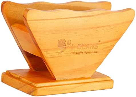 Bamboo Coffee Filter Holder Rack | Standing Fan Shape Paper Dispenser
