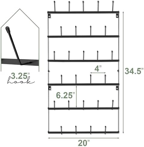 Sorbus Wall Mug Rack, Coffee Mug Display for Coffee Station