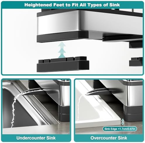 Ewaiira Stainless Steel Sink Caddy, 9.8″