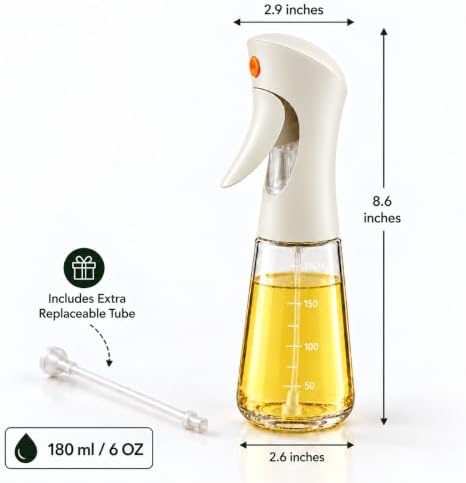 Olive Oil Sprayer, 180ml Continuous Spray Bottle