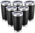 20 oz Tumblers Bulk Stainless Steel Tumbler with Lid, 6 Pack
