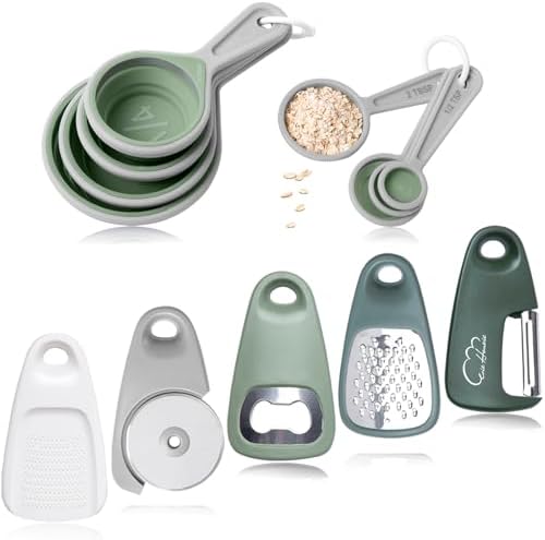 Kitchen Gadgets Set 13 Piece, Space Saving, RV Essentials, Green