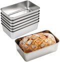 Kichwit 6 Pack Stainless Steel Loaf Pan for Baking Bread