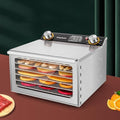 Stainless Steel 6-Layer Food Dehydrator, 12-Hour Timer