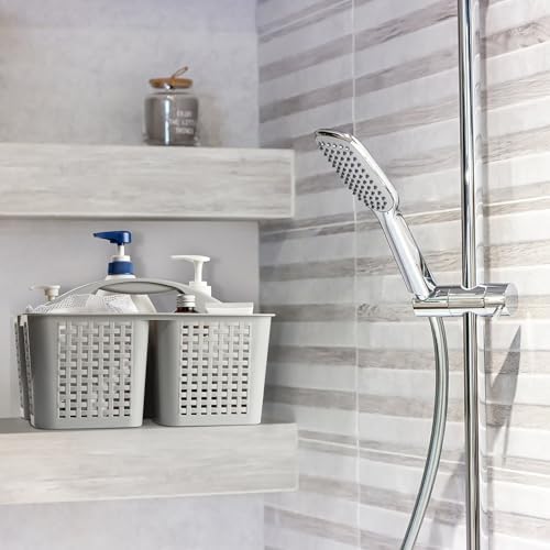 Tiawudi Portable Shower Caddy with Handle, Plastic
