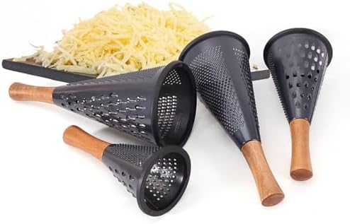 Cone Cheese Grater with Handle, Size XL, Black