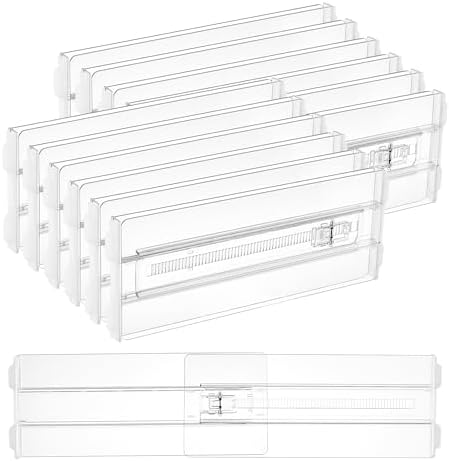 Vtopmart 12 Pack Drawer Dividers for Clothes, 4" High 10.2"-16.5"