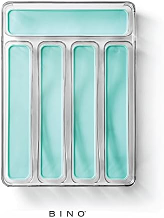 BINO 5-Slot Silverware Organizer for Drawer | Plastic Utensil