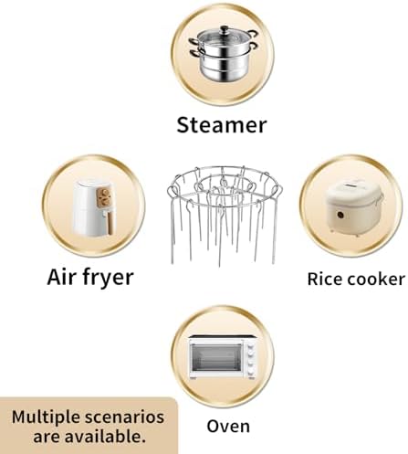 Air Fryer Grill Skewer Rack, 30 Stainless Steel Skewers