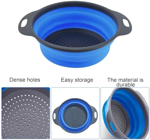 Silicone Collapsible Kitchen Strainers, Collapsible Colander with