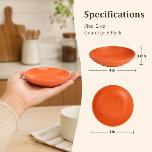 PYRMONT Wheat Straw Colorful Bowls 2 Oz Dipping Bowls for