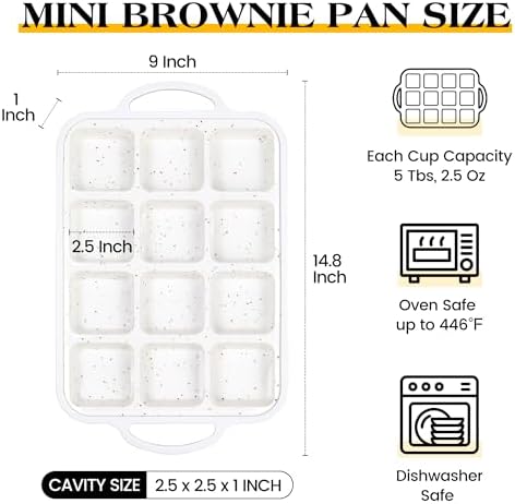 2 Pcs Muffin Pans + 2 Pcs Mini Brownie Pans
