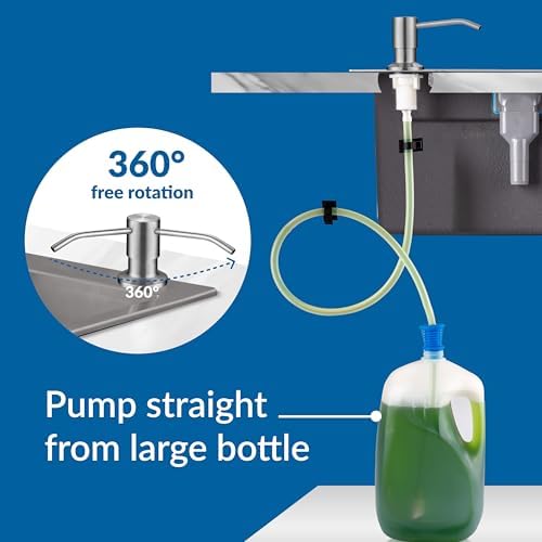 Soap Dispenser for Kitchen Sink, Brushed Nickel