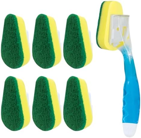 LOLA Dish Brush with Soap Dispenser, 1 Brush & 6 Refills