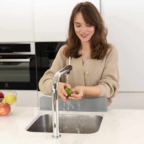 TYOARO Sink Splash Guard Behind Faucet for Kitchen, Silicone Non-Slip