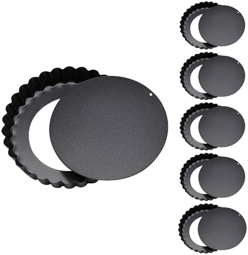 Egg Tart Molds Set, 6 Pcs Mini Tart Pans With Removable Bottom, 3.9 In