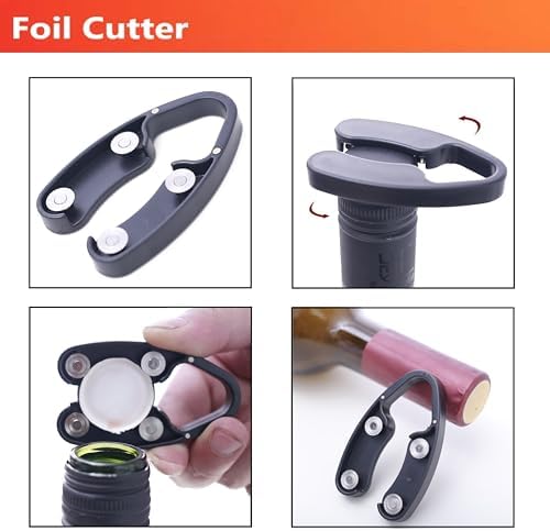 Air Pressure Pump Bottle Opener With Foil Cutter,Aerator Pourer,Vacuum