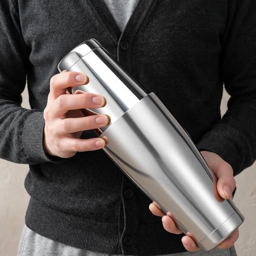 8pcs Cocktail Shaker Boston Shaker Set,Professional Stainless Steel