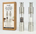 Manual Salt & Pepper Grinder Set, Adjustable Coarseness, Stainless