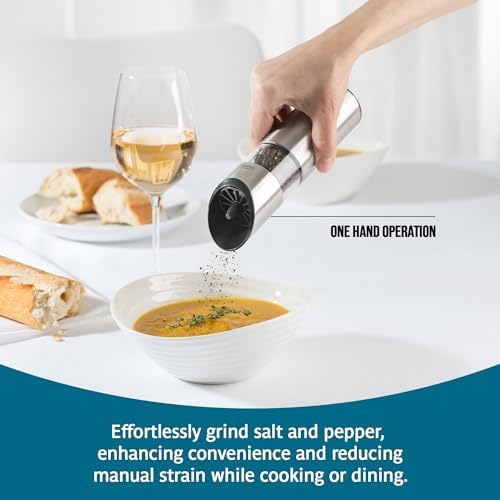 Trudeau Graviti Battery-Operated Salt & Pepper Mill Set