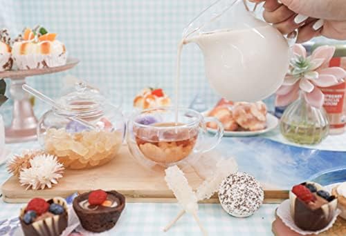 Teabloom Stain-free & Odor-free Borosilicate Glass Sugar and Creamer