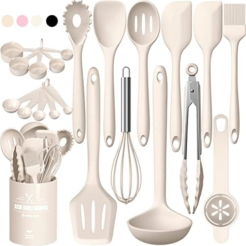 Umite Chef 22-Piece Silicone Cooking Utensils Set,Heat Resistant &