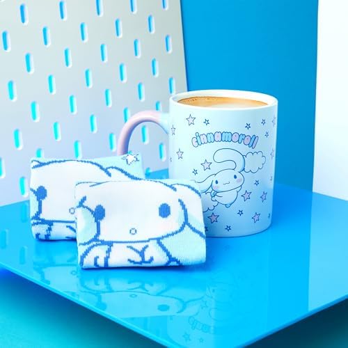 Get Trend Cinnamoroll Sanrio Coffee Mug, Socks Set, 11.5 oz Ceramic