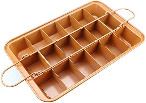 L-Lei Non-Stick Brownie Pans with Dividers, 18-Lattice Brownie Baking