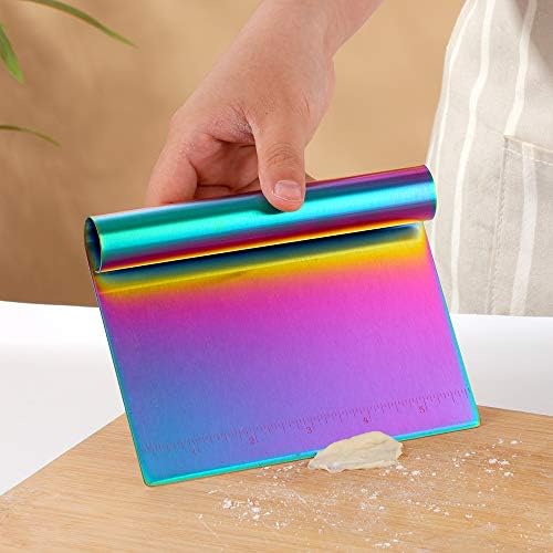 Dough Pastry Cutter Bench Scraper & Chopper Stainless Steel Mirror
