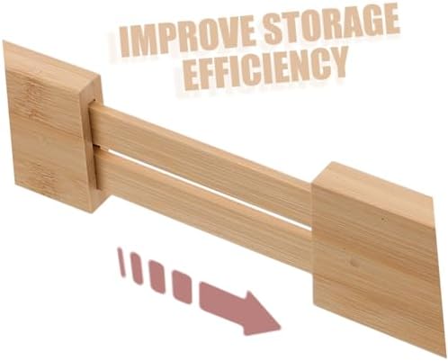 2pcs Bamboo Drawer Dividers Kitchen Organizer for Utensils Compact and