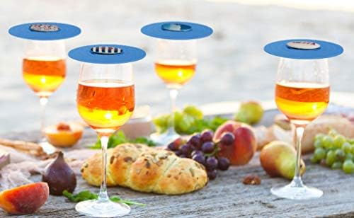 Silicone Food and Drink Toppers, Sailboat Design, Set of 5