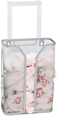 Deco Brothers Over The Cabinet Door Grocery Bag Holder, Silver