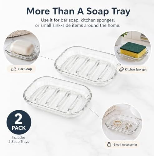 2 Pack Bar Soap Dish Holders
