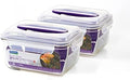 GLASSLOCK 61 Oz Glass Food Storage set of 2 – Large Capacity, Airtight
