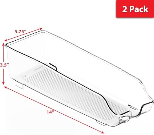 Simple Houseware 8 Pcs Fridge Bin Bundle