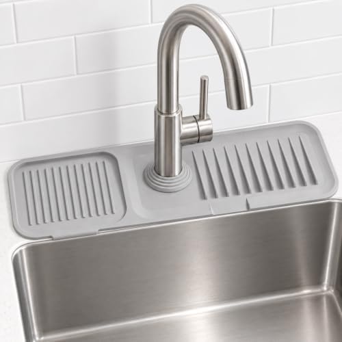 Kitchen Faucet Mat for Kitchen Sink, Silicone Splash Guard