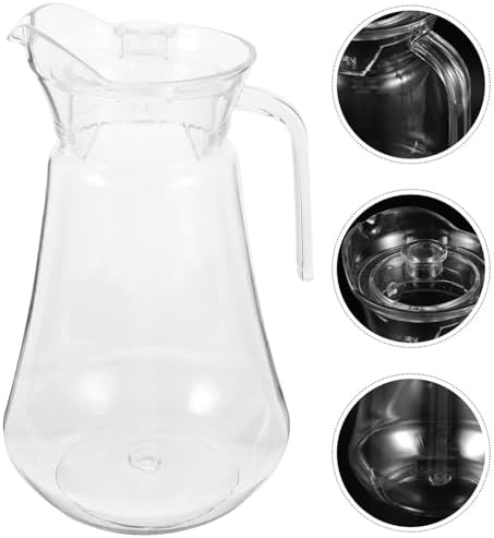 Healeved Water Jug Water Jug Kettle Acrylic Pitcher with Lid and Spout