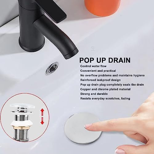2Pcs Bathroom Sink Stopper Hair Catcher, Pop Up Sink Drain Strainer