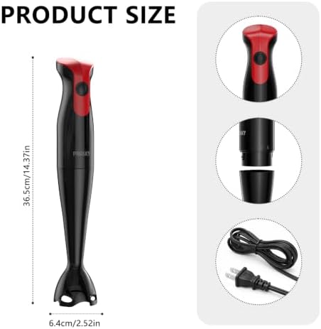 Immersion Blender Handheld, Electric Corded Hand Blender, 15000RPM