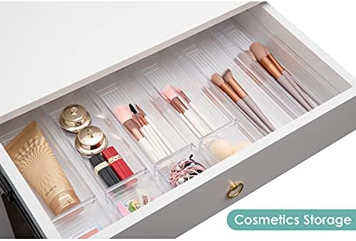 Clear Plastic Drawer Organizer Tray for Vanity Cabinet