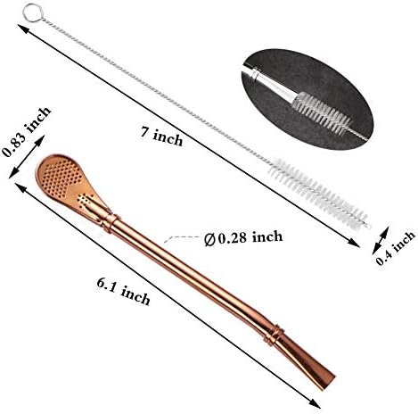 Yerba Mate Bombilla Stainless Steel Straw Loose Leaf Tea Infuser