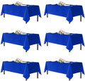sancua Royal Blue Tablecloths 60x120 Inch for 8 Foot Tables, 6 Pack