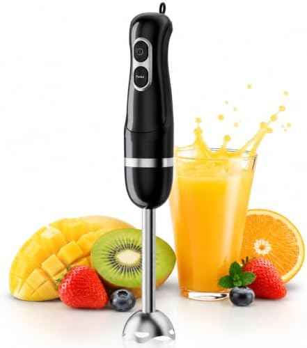 Turelar Corded Immersion Blender with 2 Speed Emulsifier, Puree, Blend