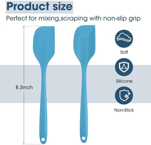 Irenare 24 Pcs Mini Silicone Spatulas Bulk, 8.3 Inch, Cute