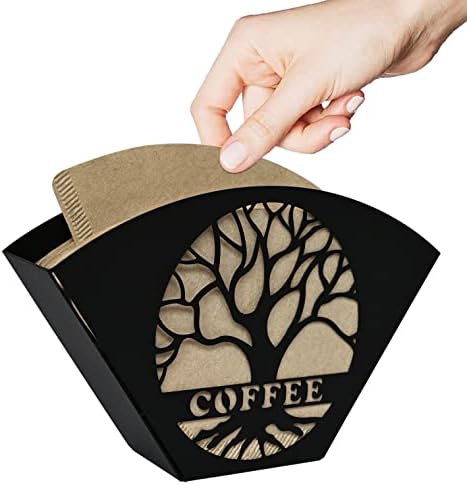Stylish Coffee Filter Holder with Iron Fan Shape Evenly Spread out