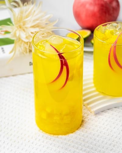 LUXU Drinking Glasses 19 oz, 4 pcThin Highball Glass,Clear Tall Beer